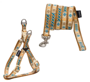 Touchdog 'Caliber' Design Dog Leash And Harness Combination (Color2: Brown, size: Small)