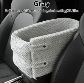 Car Safety Seat For Small Dogs (Style 2: Gray Fleece)