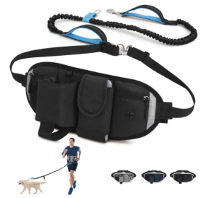 Ultimate Hands Free Waistband for Dogs (Color2: Black, Dog #: 1 Dog)