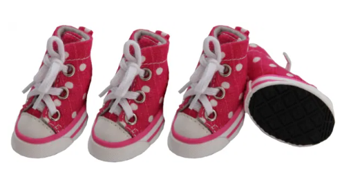 Black Skater Canvas Sneaker Shoes for Dogs (size: X Small, Color: Red)