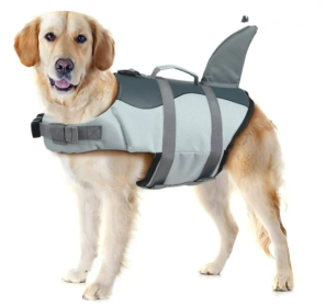 Dog Life Jacket with Shark Fin (Color2: Gray, size: X Small)