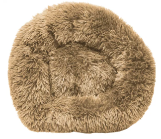 Pet Life Nestler Plush and Soft Rounded Dog Bed (Color2: Khaki, size: Medium)