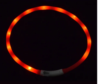 Waterproof Rechargeable LED Collar for Dogs (Color2: Red)