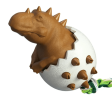 Dinosaur in Egg Doggie Toothbrush Chew Toy