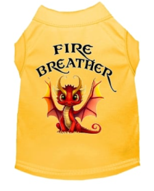 Dragon Shirts - Fire Breather (Color2: Yellow, size: X Small)