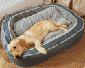 Plush Bolstered Bed for Medium and Large Dogs