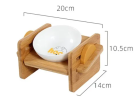 Anti-Tipping Ceramic and Wood Dog and Cat Feeders