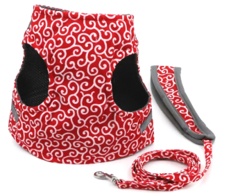 Fashionable Feline Walking Vest and Leash (Color2: Red, size: X Small)