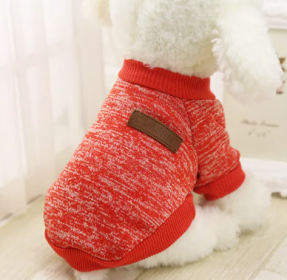 Classic Warm Sweaters for Dogs and Cats (Color2: Red, size: X Small)