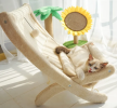 Feline Lounging and Sunbathing Beach Chair