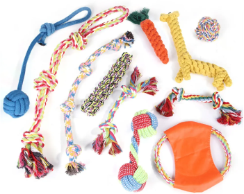 Cotton Knotted  Rope Chew Toy Sets for Dogs (Item: Set A)