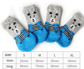 Fun Non-Skid Sock Booties for Dogs and Cats (size: Small, Item: Bear)