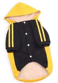 Hoodie Sweater for Dogs (Color2: Yellow, size: Small)