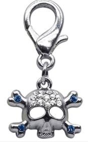 Collar Dangle Charms - Skulls (Color2: Blue)