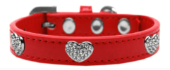 Crystal Hearts Collar - Red