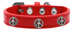 Fun Widget Collar - Peace Sign - Red