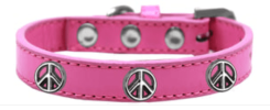 Fun Widget Collar - Peace Sign - Pink