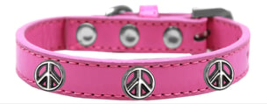 Fun Widget Collar - Peace Sign - Pink (size: Small)