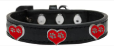 Heart with Paw Prints Fun Widget Pet Collar