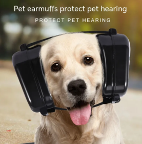 Dog Protective Noise Reduction Earmuffs (Color2: Black)