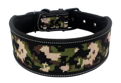 Bold Camo Fur Baby Collars (Color2: Green, size: Small)