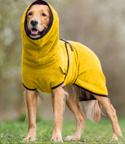 Warm and Comfortable Polar Fleece Dog Jacket (Color2: Yellow, size: XX Large)