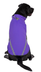 Waterproof Fleece Lined Reflective Jacket for Dogs (Color2: Purple, size: Small)